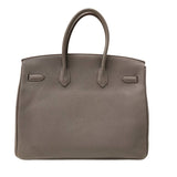 エルメス HERMES バーキン35 □P刻 エタン シルバー金具 トリヨンクレマンス レディース ハンドバッグ