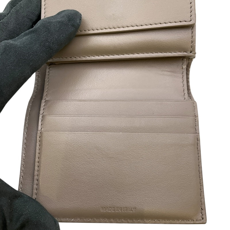 セリーヌ CELINE スモール トリフォールド ウォレット 10B573 ベージュ ドラムドカーフ レディース 二つ折り財布