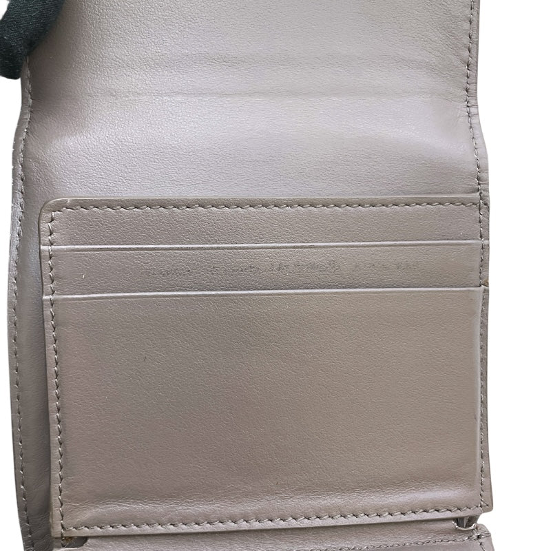 セリーヌ CELINE スモール トリフォールド ウォレット 10B573 ベージュ ドラムドカーフ レディース 二つ折り財布