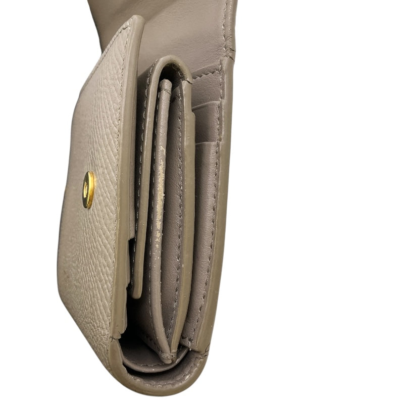 セリーヌ CELINE スモール トリフォールド ウォレット 10B573 ベージュ ドラムドカーフ レディース 二つ折り財布