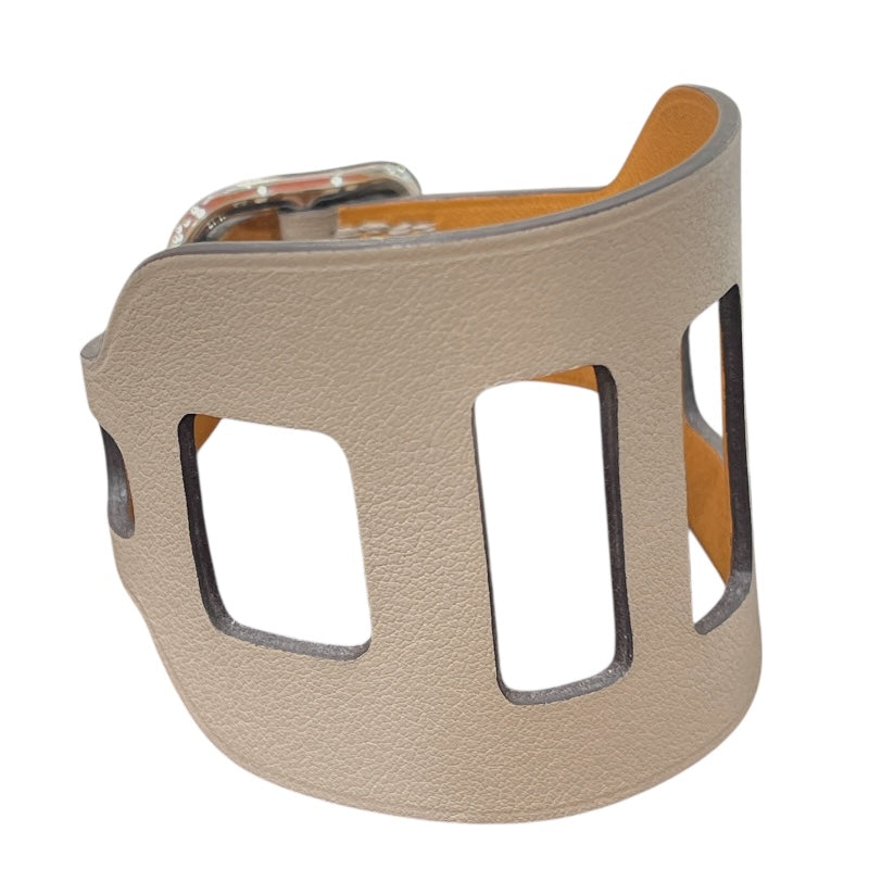 エルメス HERMES パランクスブレスレット T2 エトゥープ シルバー金具 スイフト アクセサリー