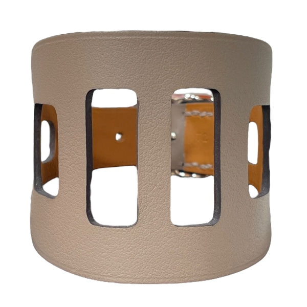 エルメス HERMES パランクスブレスレット T2 エトゥープ シルバー金具 スイフト アクセサリー