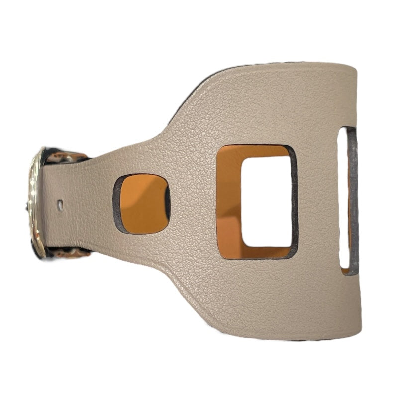 エルメス HERMES パランクスブレスレット T2 エトゥープ シルバー金具 スイフト アクセサリー