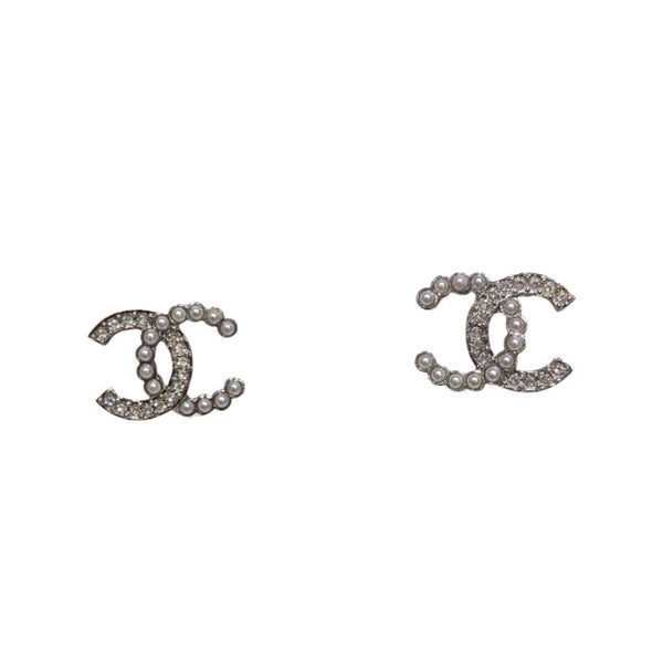 シャネル CHANEL ココマークピアス シルバー メタル・パール・ストラス アクセサリー