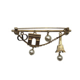 クリスチャン・ディオール Christian Dior ブランドゥパリ ブローチ メタル/パール ジュエリー