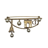 クリスチャン・ディオール Christian Dior ブランドゥパリ ブローチ メタル/パール ジュエリー