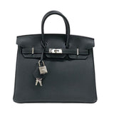 エルメス HERMES バーキン25 K刻 ヴェールフォンセ シルバー金具 トゴ レディース ハンドバッグ