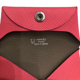 エルメス HERMES バスティアヴェルソ　スペシャルオーダー ローズアザレ エプソン レディース コインケース