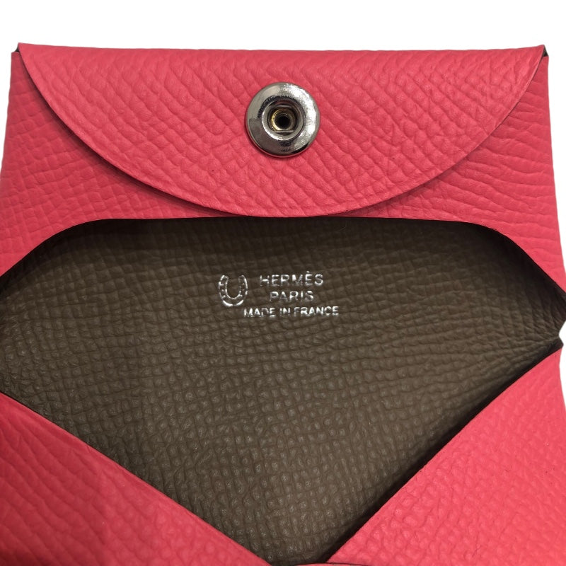 エルメス HERMES バスティアヴェルソ　スペシャルオーダー ローズアザレ エプソン レディース コインケース