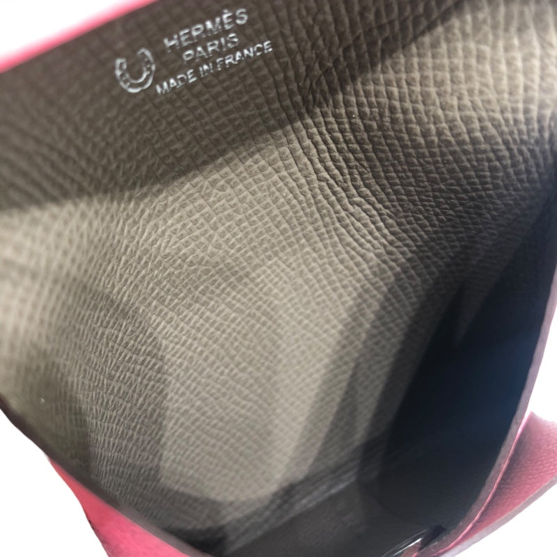 エルメス HERMES バスティアヴェルソ　スペシャルオーダー ローズアザレ エプソン レディース コインケース