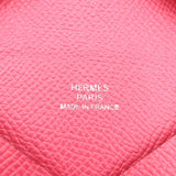 エルメス HERMES カルヴィ A刻印　(2017年製) ローズアザレ　シルバー金具 ヴォーエプソン ユニセックス カードケース