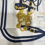 エルメス HERMES カレ90 BRIDES de GALA ブルー シルク シルク レディース スカーフ