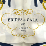 エルメス HERMES カレ90 BRIDES de GALA ブルー シルク シルク レディース スカーフ
