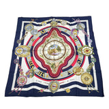 エルメス HERMES カレ90 Parmi les fleurs je compte les ネイビー シルク レディース スカーフ