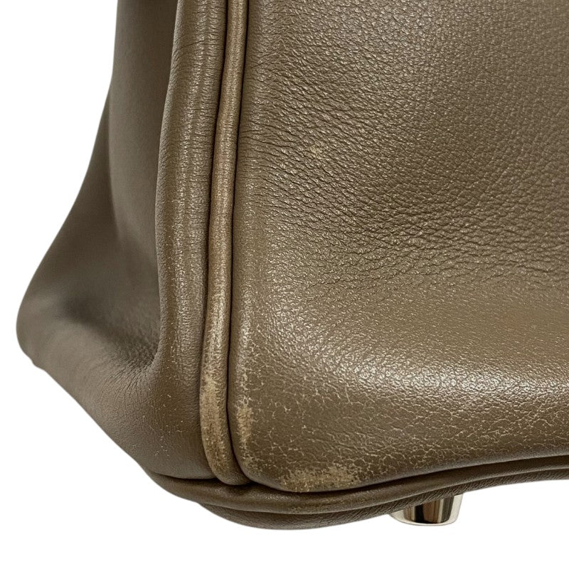 エルメス HERMES バーキン30 □J刻 エトゥープ シルバー金具 スイフト レディース ハンドバッグ