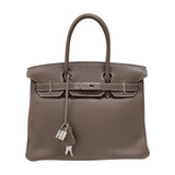 エルメス HERMES バーキン30 □J刻 エトゥープ シルバー金具 スイフト レディース ハンドバッグ
