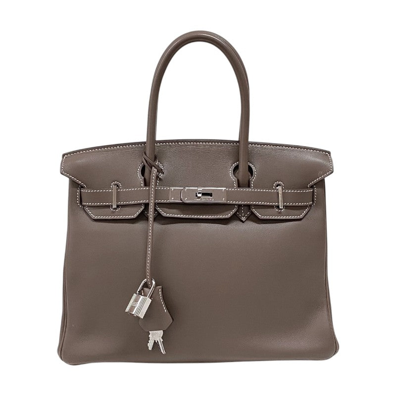 エルメス HERMES バーキン30 □J刻 エトゥープ シルバー金具 スイフト レディース ハンドバッグ