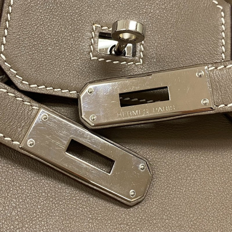 エルメス HERMES バーキン30 □J刻 エトゥープ シルバー金具 スイフト レディース ハンドバッグ