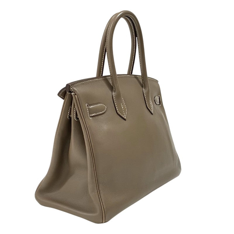 エルメス HERMES バーキン30 □J刻 エトゥープ シルバー金具 スイフト レディース ハンドバッグ