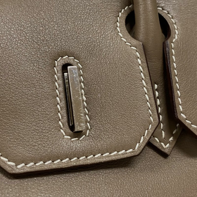 エルメス HERMES バーキン30 □J刻 エトゥープ シルバー金具 スイフト レディース ハンドバッグ