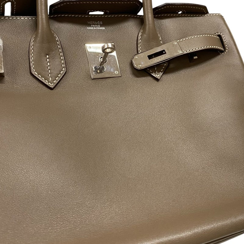 エルメス HERMES バーキン30 □J刻 エトゥープ シルバー金具 スイフト レディース ハンドバッグ