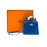 エルメス HERMES ケリーツイリーチャーム B刻 ブルーイズミール ゴールド金具 タデラクト レディース バッグチャーム