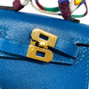 エルメス HERMES ケリーツイリーチャーム B刻 ブルーイズミール ゴールド金具 タデラクト レディース バッグチャーム