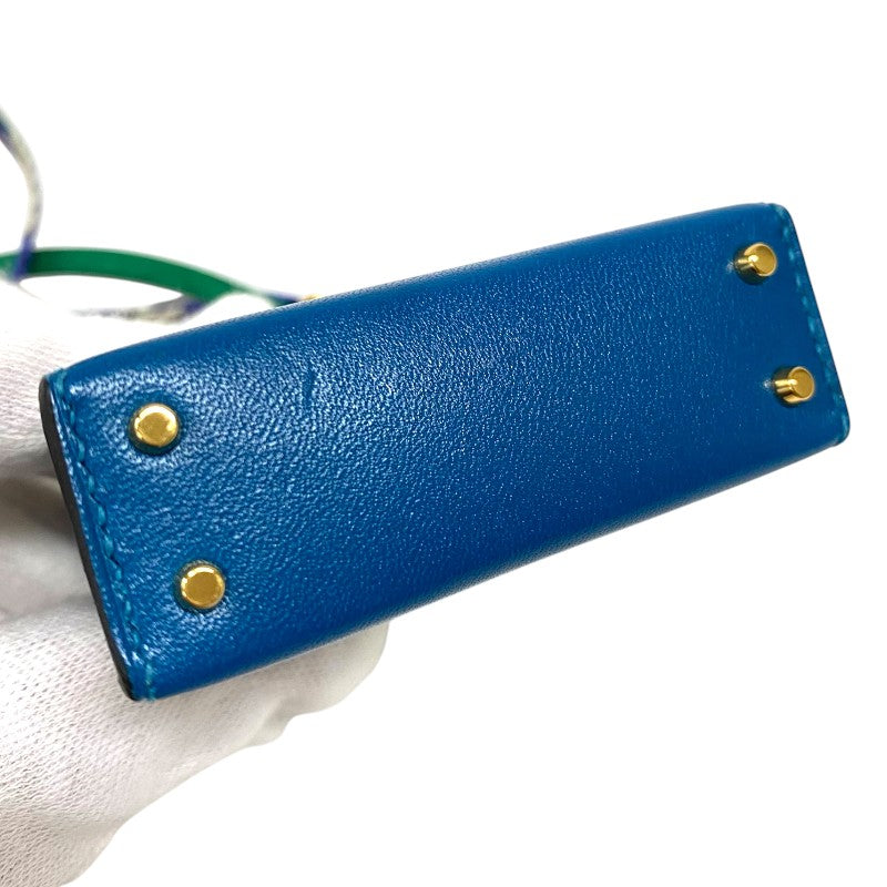 エルメス HERMES ケリーツイリーチャーム B刻 ブルーイズミール ゴールド金具 タデラクト レディース バッグチャーム