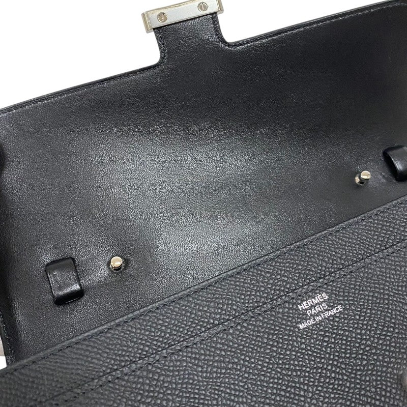 エルメス HERMES コンスタンストゥーゴー K刻 ブラック シルバー金具 エプソン レディース ショルダーバッグ クラッチバッグ