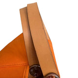 エルメス HERMES カバックエラン □L刻印 オレンジ　ゴールド トワル・ハンター レディース ハンドバッグ