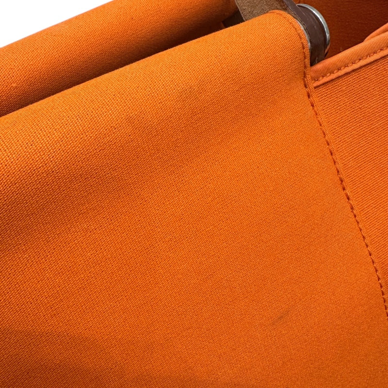 エルメス HERMES カバックエラン □L刻印 オレンジ　ゴールド トワル・ハンター レディース ハンドバッグ