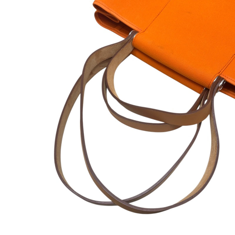 エルメス HERMES カバックエラン □L刻印 オレンジ　ゴールド トワル・ハンター レディース ハンドバッグ