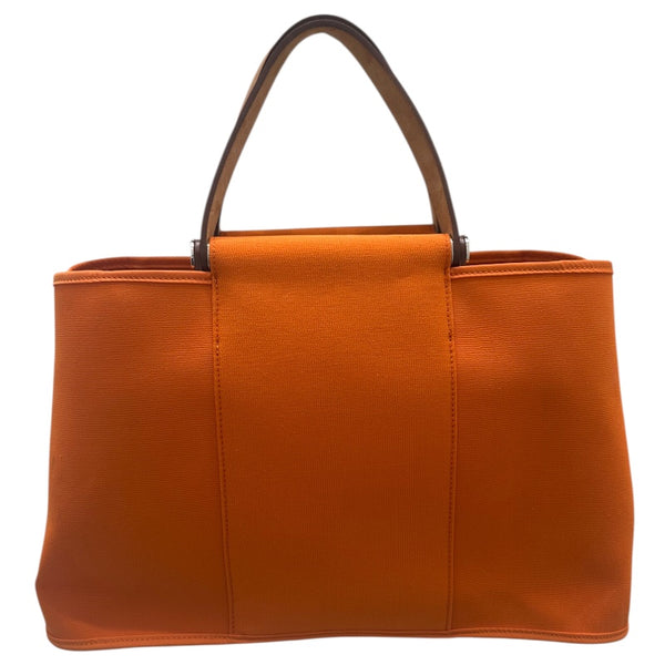 エルメス HERMES カバックエラン □L刻印 オレンジ　ゴールド トワル・ハンター レディース ハンドバッグ