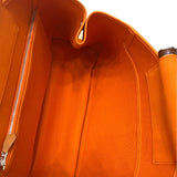 エルメス HERMES カバックエラン □L刻印 オレンジ　ゴールド トワル・ハンター レディース ハンドバッグ