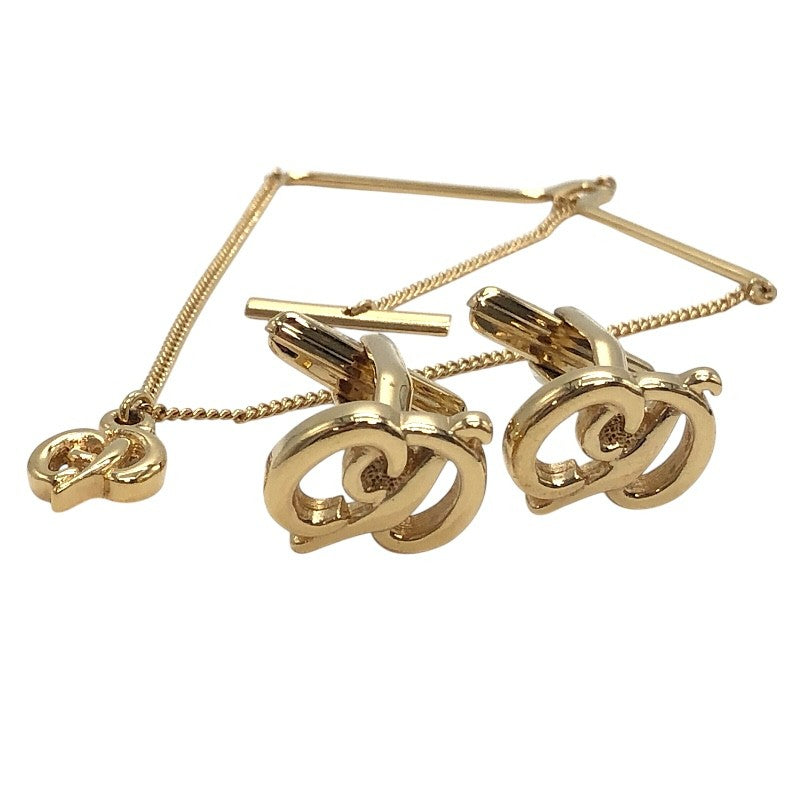 クリスチャン・ディオール Christian Dior カフス＆ネクタイチェーン セット ゴールド メタル メンズ カフス