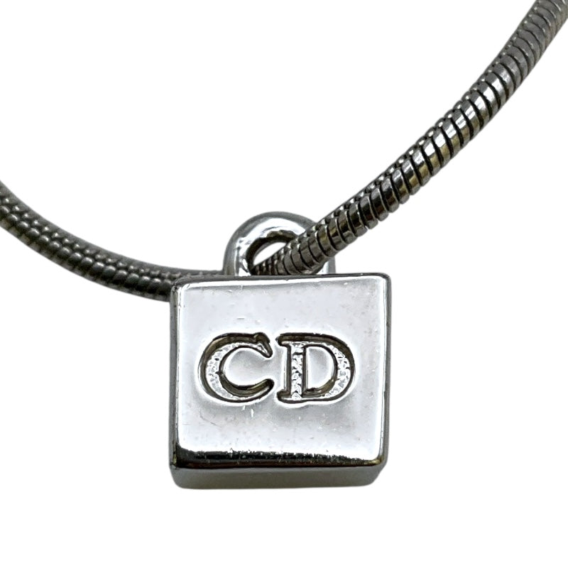 クリスチャン・ディオール Christian Dior キューブネックレス シルバー SV レディース ネックレス