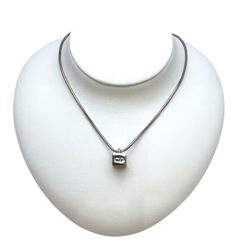 クリスチャン・ディオール Christian Dior キューブネックレス シルバー SV レディース ネックレス