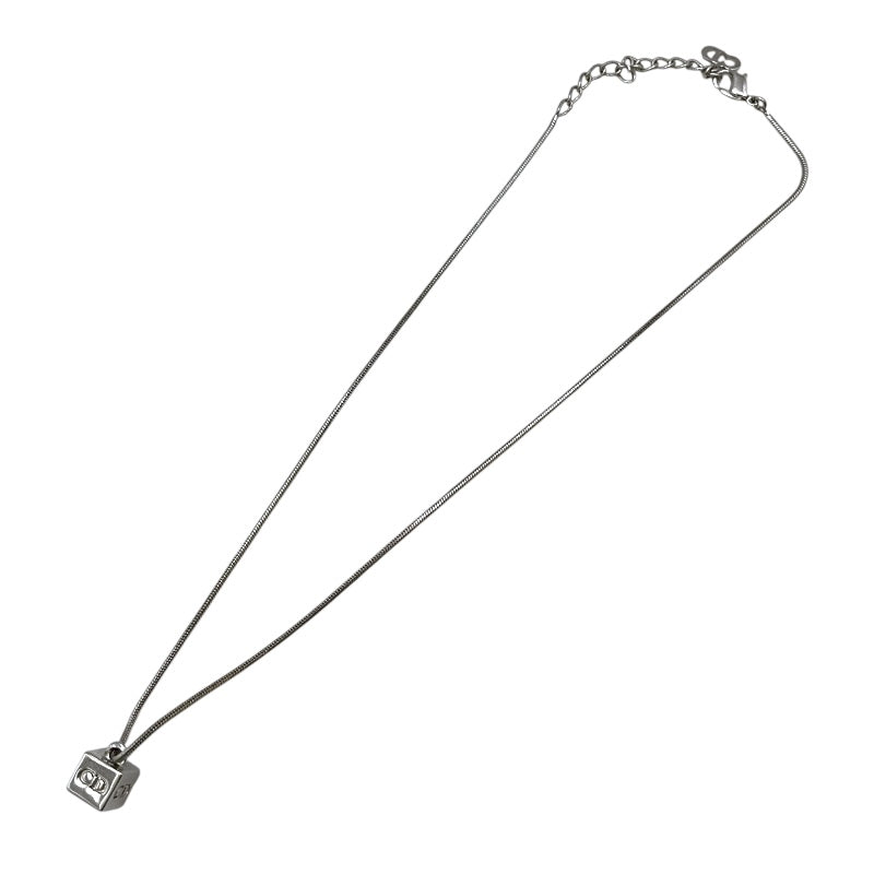 クリスチャン・ディオール Christian Dior キューブネックレス シルバー SV レディース ネックレス