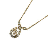 クリスチャン・ディオール Christian Dior ロゴネックレス ゴールド メタル/ストラス アクセサリー