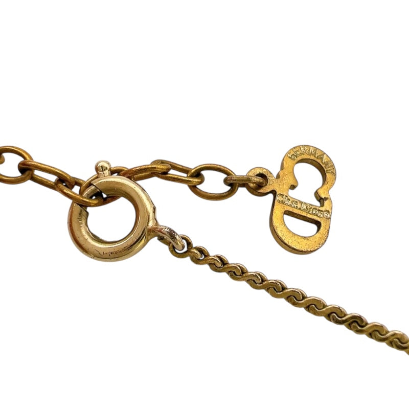 クリスチャン・ディオール Christian Dior ロゴネックレス ゴールド メタル・クリスタル アクセサリー