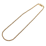 クリスチャン・ディオール Christian Dior ツイストチェーン ロープチェーン ネックレス ロゴ イエローゴールド メタル アクセサリー