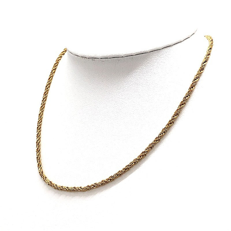 クリスチャン・ディオール Christian Dior ツイストチェーン ロープチェーン ネックレス ロゴ イエローゴールド メタル アクセサリー