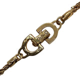 クリスチャン・ディオール Christian Dior ツイストチェーン ロープチェーン ネックレス ロゴ イエローゴールド メタル アクセサリー