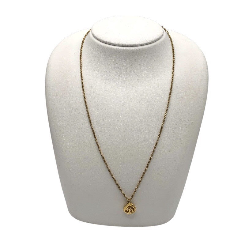 クリスチャン・ディオール Christian Dior ロゴネックレス メタル