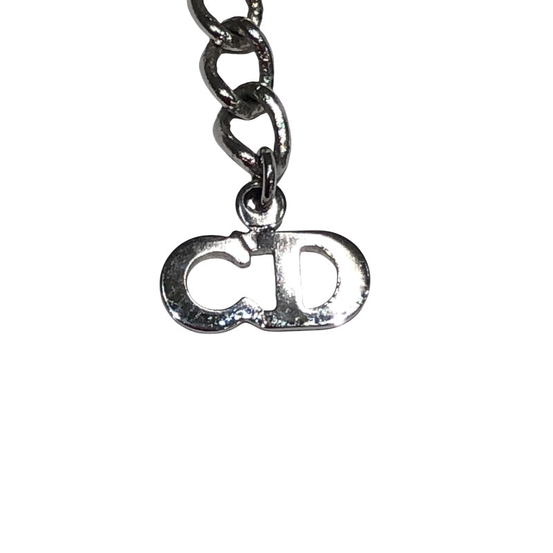 クリスチャン・ディオール Christian Dior キューブネックレス シルバー メッキ アクセサリー