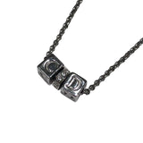 クリスチャン・ディオール Christian Dior キューブネックレス シルバー メッキ アクセサリー