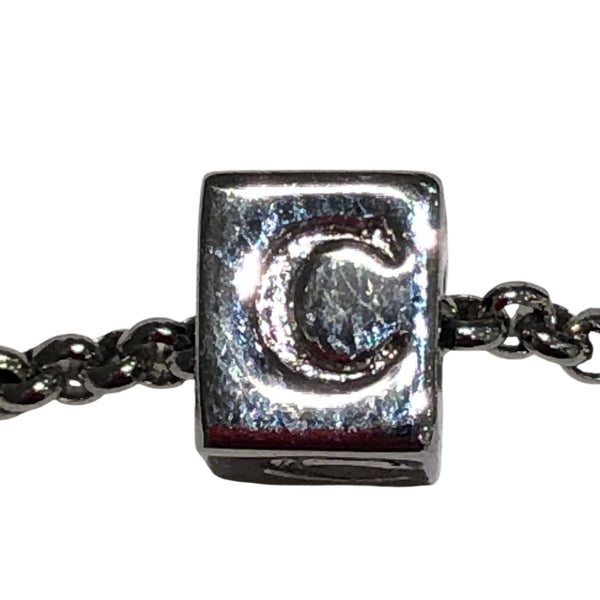 クリスチャン・ディオール Christian Dior キューブネックレス シルバー メッキ アクセサリー