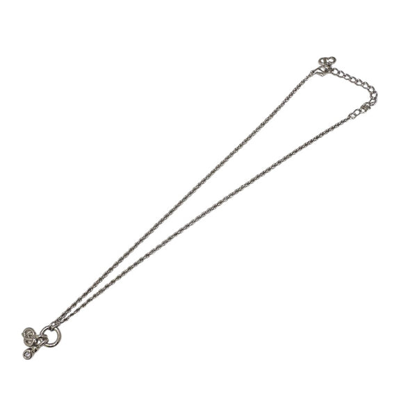 クリスチャン・ディオール Christian Dior ロゴネックレス シルバー メタル アクセサリー