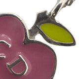 クリスチャン・ディオール Christian Dior アップルネックレス　 ピンク×シルバー×グリーン レジン・メタル アクセサリー