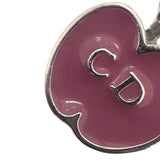 クリスチャン・ディオール Christian Dior アップルネックレス　 ピンク×シルバー×グリーン レジン・メタル アクセサリー